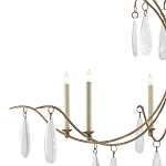 Люстра с прозрачными каплевидными подвесками Elegant Thin Chandelier варинант исполнения - 1 | Loft Concept в Казани