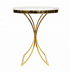 Кофейный столик на подстолье золотого цвета Noelle варинант исполнения - 2 | Loft Concept в Казани