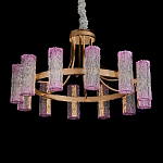 Люстра круглая с текстурными цилиндрическими плафонами Glimpse варинант исполнения - 2 | Loft Concept в Казани