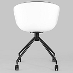 Офисное кресло из пластика с мягким сиденьем Eggshell Black варинант исполнения - 5 | Loft Concept в Казани