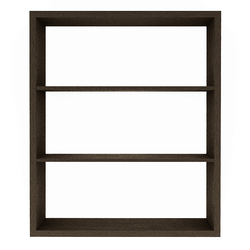 Полка-модуль для книг Primo длина 110 Темный дуб Древесина Черный в Казани | Loft Concept 