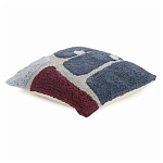 Чехол на подушку с рисунком серо-синего цвета Elan Textured варинант исполнения - 1 | Loft Concept в Казани