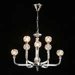 Люстра с 8-ю лампами и гранеными стеклянными плафонами Prism Gala варинант исполнения - 3 | Loft Concept в Казани