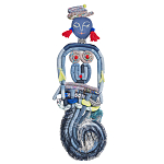 Кукла из одежды и павлопосадских платков Rusalka Blue Jeans варинант исполнения - 1 | Loft Concept в Казани