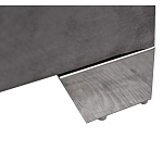 Кровать двуспальная серая с высоким мягким изголовьем Heart of the Bedroom варинант исполнения - 3 | Loft Concept в Казани