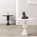 Дизайнерский журнальный стол белый в форме геометрических фигур Cydogic варинант исполнения - 3 | Loft Concept в Казани