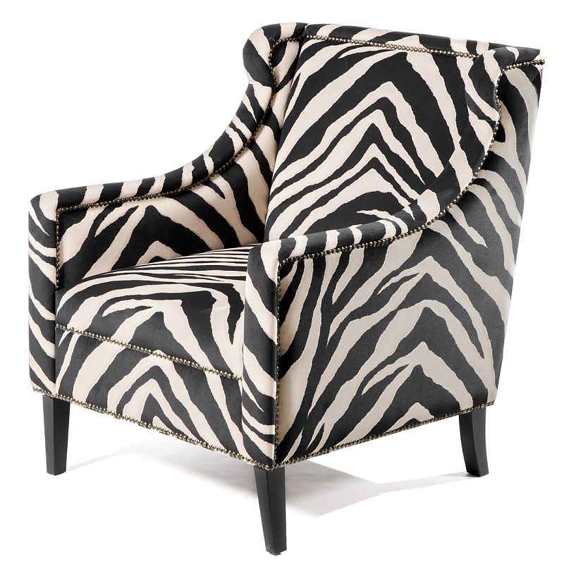 Кресло Chair Jenner Zebra Черно-белый Черный Кресло Chair Jenner Zebra Черно-белый Черный в Казани | Loft Concept