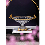 Чаша из прозрачного стекла с бронзовым ободком и фигурками бабочек Eden Garden варинант исполнения - 2 | Loft Concept в Казани