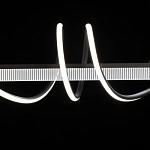 Люстра линейная черного цвета с волнообразным металлическим элементом Luke Lampco Tracer Lamp варинант исполнения - 6 | Loft Concept в Казани