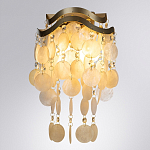 Бра с белыми перламутровыми подвесками и золотистыми волнистыми элементами SHELL варинант исполнения - 1 | Loft Concept в Казани