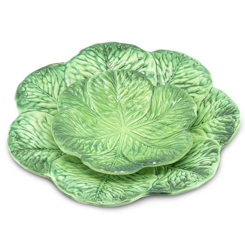 Тарелка Abhika PLATE LEAF CABBAGE Green Зеленый в Казани | Loft Concept 