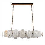 Подвесной светильник с фигурными элементами из белого алебастра Cryptocrystalline Stone варинант исполнения - 3 | Loft Concept в Казани