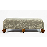 Банкетка Wakonda Gray Zebra с деревянными шариками  варинант исполнения - 2 | Loft Concept в Казани