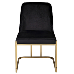 Стул обеденный велюровый черный с золотым каркасом Nobility варинант исполнения - 1 | Loft Concept в Казани
