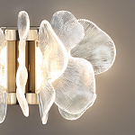 Бра с крупными прозрачными лепестками с рельефной поверхностью Ethereal Bloom варинант исполнения - 5 | Loft Concept в Казани