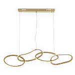 Люстра подвесная с 4-мя асимметричными кольцами золотого цвета Ring Horizontal варинант исполнения - 1 | Loft Concept в Казани