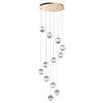 Люстра каскадная с прозрачными шарообразными плафонами Crystal Globule варинант исполнения - 6 | Loft Concept в Казани