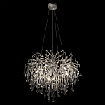 Люстра подвесная с прозрачными стеклянными подвесками в форме капель Диаметр 60 см Droplet Chandelier варинант исполнения - 13 | Loft Concept в Казани