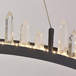 Люстра с двумя кольцами черного цвета с хрустальными элементами QUARTZ CRYSTAL варинант исполнения - 9 | Loft Concept в Казани
