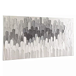 Панно декоративное с ручной росписью Gray Strokes варинант исполнения - 3 | Loft Concept в Казани