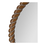 Зеркало круглое с текстурной рамой из натурального дерева  Pine Wall Mirror варинант исполнения - 3 | Loft Concept в Казани