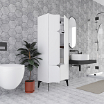 Комод белый с 4-мя дверцами на металлических ножках SPARK MULTIPURPOSE CABINET WHITE варинант исполнения - 5 | Loft Concept в Казани