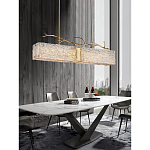 Люстра прямоугольная из фактурного стекла Chandelier Beam варинант исполнения - 2 | Loft Concept в Казани