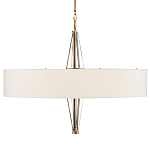 Люстра круглая с белым тканевым абажуром  White Light Diffuser варинант исполнения - 1 | Loft Concept в Казани