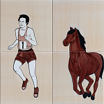 Дизайнерская плитка Конь бегун варинант исполнения - 1 | Loft Concept в Казани