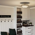 Потолочный светильник со стеклянным плафоном в виде купола Quoizel варинант исполнения - 6 | Loft Concept в Казани