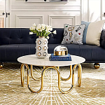 Дизайнерский журнальный столик чёрный с круглой столешницей Arycy варинант исполнения - 3 | Loft Concept в Казани