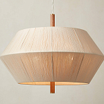 Люстра из дуба с веревчатым абажуром Rope Oak Chandelier варинант исполнения - 2 | Loft Concept в Казани