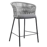 Стул барный с декоративным плетением на спинке и подлокотниках Chair Weave варинант исполнения - 2 | Loft Concept в Казани