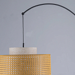 Торшер с декоративным поясом из плетеного бамбука Biuloggicu варинант исполнения - 7 | Loft Concept в Казани