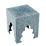 Приставной столик с инкрустацией раковинами устриц Bone Inlay варинант исполнения - 1 | Loft Concept в Казани