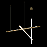 Люстра с 3-мя  пересекающимися цилиндрическими плафонами на тонких тросах Trumpet tube варинант исполнения - 5 | Loft Concept в Казани