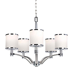 Люстра с белыми стеклянными плафонами в форме цилиндра Feiss варинант исполнения - 1 | Loft Concept в Казани