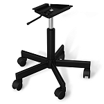 Стул с мягкой розовой обивкой из велюра и подъемно-поворотным механизмом на черных колесиках Harper Pink варинант исполнения - 4 | Loft Concept в Казани