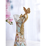 Кувшин с цветочным рисунком и бронзовой ручкой Blue Garden варинант исполнения - 5 | Loft Concept в Казани