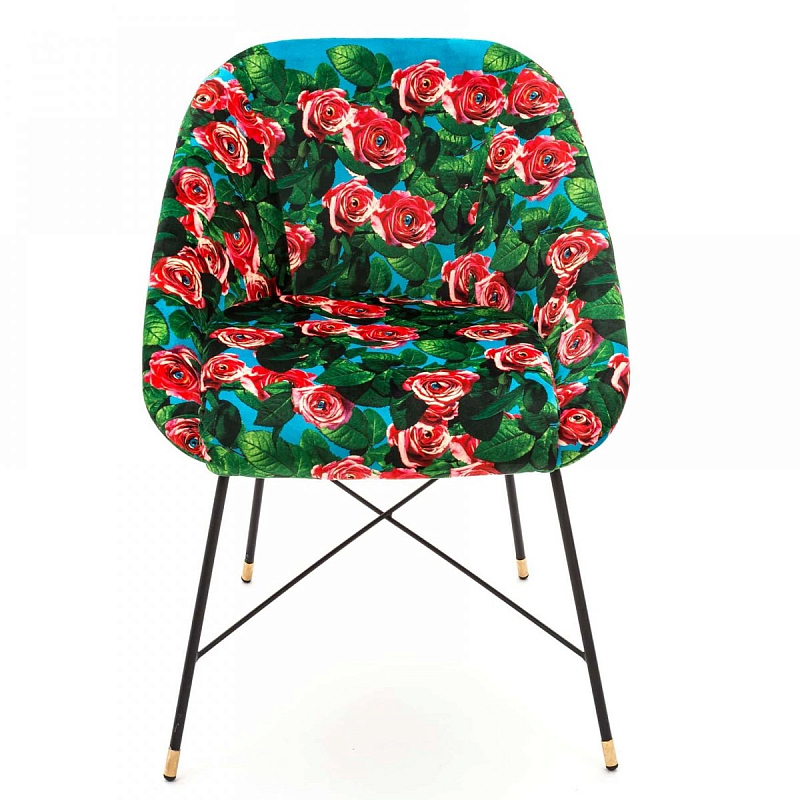 Кресло Seletti Padded Chair Roses Мульти Черный в Казани | Loft Concept 