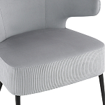 Современное мягкое кресло на металлических ножках Rakush Grey варинант исполнения - 6 | Loft Concept в Казани