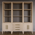 Модульный стеллаж Primo из трех составных элементов Светлый дуб варинант исполнения - 2 | Loft Concept в Казани