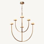 Люстрас 6-ю мраморными плафонами в форме купола Light Warm Light варинант исполнения - 4 | Loft Concept в Казани