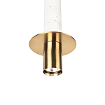 Подвесной светильник с узким цилиндрическим плафоном и золотым металлическим декором Concrete Pipe варинант исполнения - 15 | Loft Concept в Казани