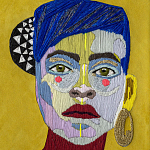 Картина с вышивкой Портрет wall panel People with the yellow ear 1 варинант исполнения - 1 | Loft Concept в Казани