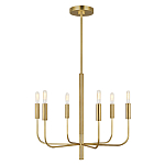 Люстра с 6-ю лампами на тонких изогнутых рожках в современном стиле Feiss варинант исполнения - 2 | Loft Concept в Казани