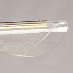 Люстра линейная с прозрачным волнообразным плафоном Wave Line варинант исполнения - 4 | Loft Concept в Казани