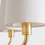 Люстра золотая с белыми тканевыми абажурами Coolness варинант исполнения - 4 | Loft Concept в Казани