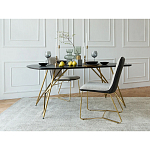 Обеденный стол на металлических ножках Ward Brass Dining Table варинант исполнения - 4 | Loft Concept в Казани