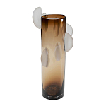 Ваза коричневая Forma Mare со стеклянными вставками варинант исполнения - 1 | Loft Concept в Казани